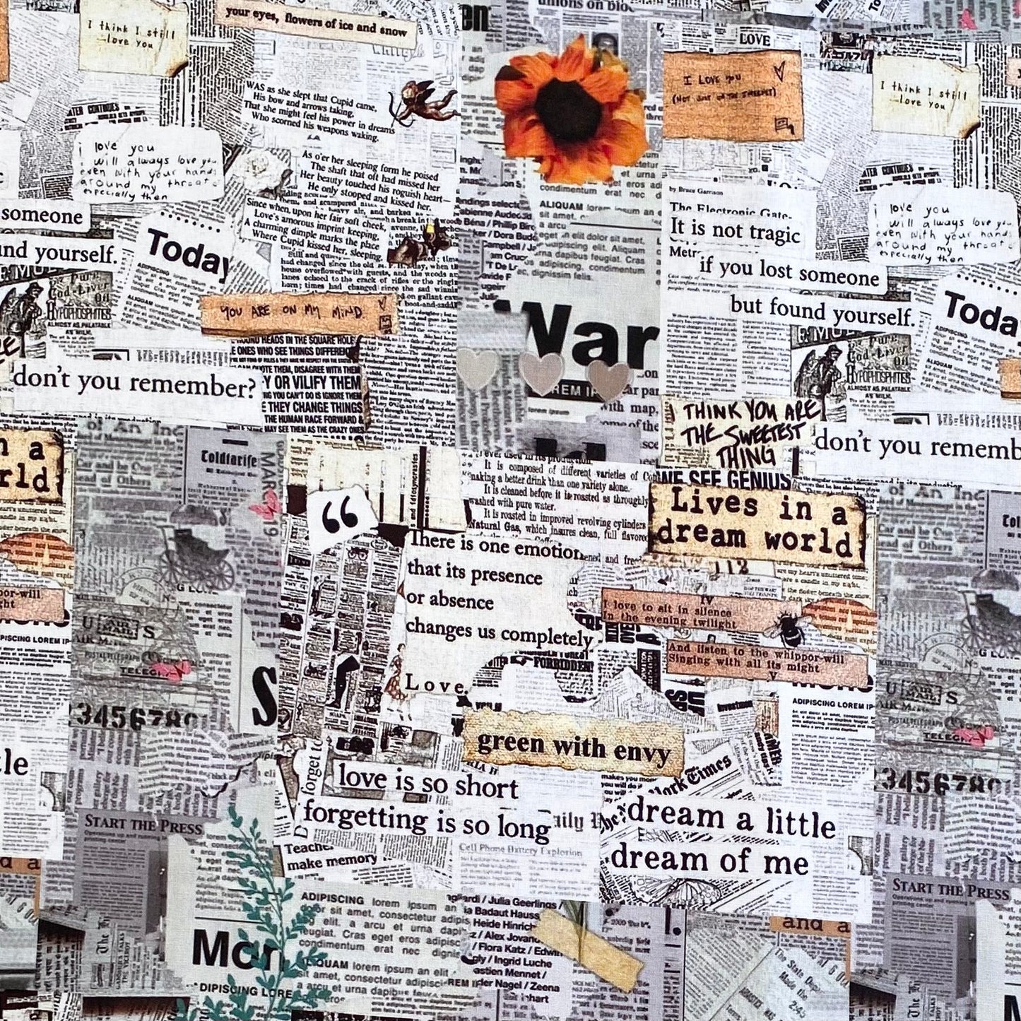 NOVINE SA CVEĆEM - 100% pamuk