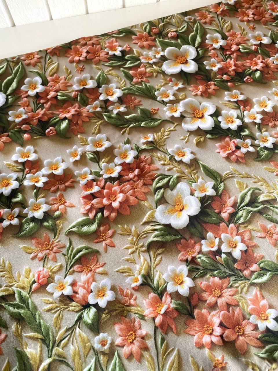 3D FLOWERS- 100% pamuk