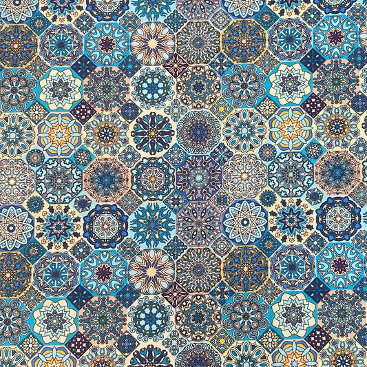 MOSAIC TURKUOISE - 100% pamuk