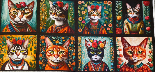 PANEL MAČKE - 8 SLIKE - 100% pamuk