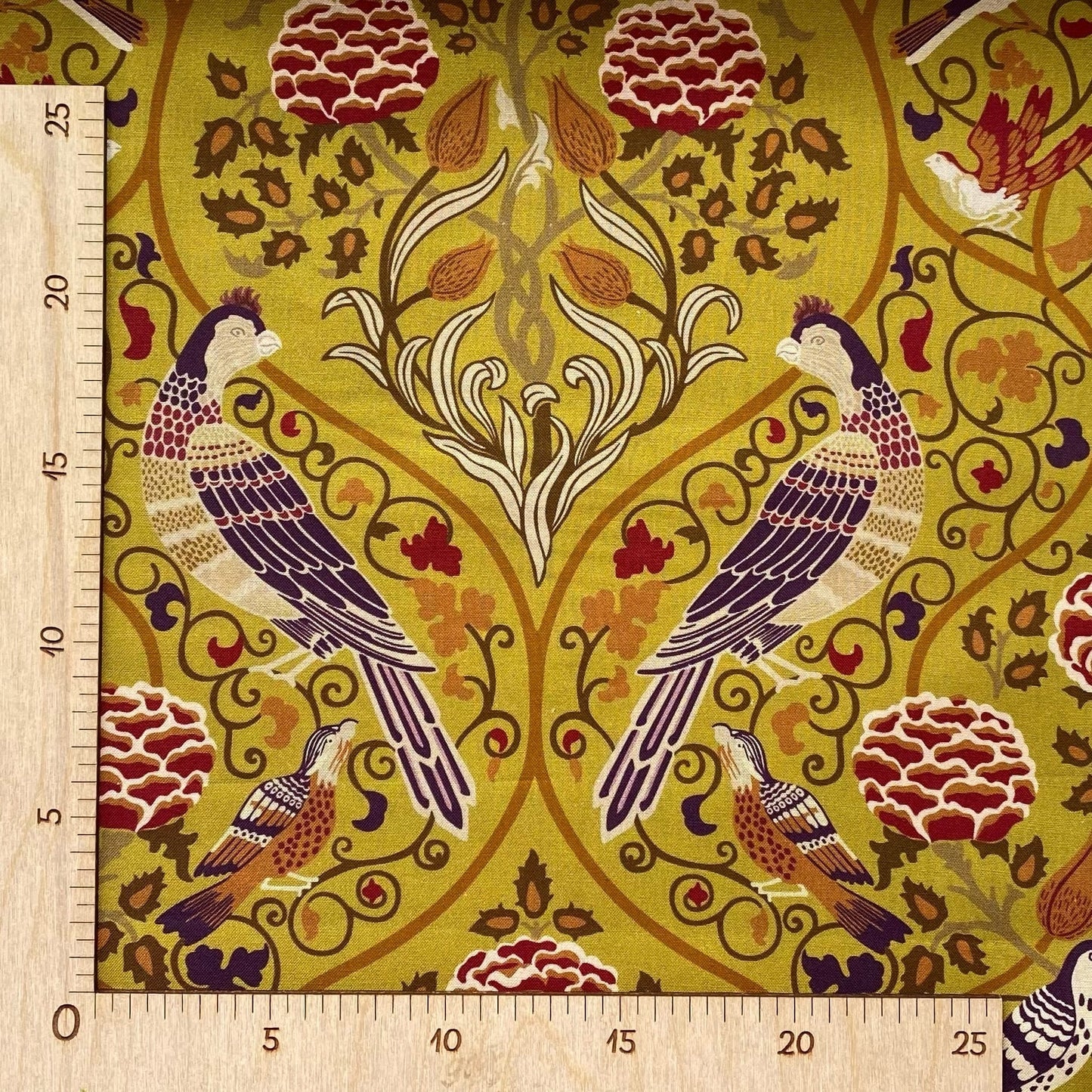 Seasons by May, William Morris, mustard, 100% pamuk