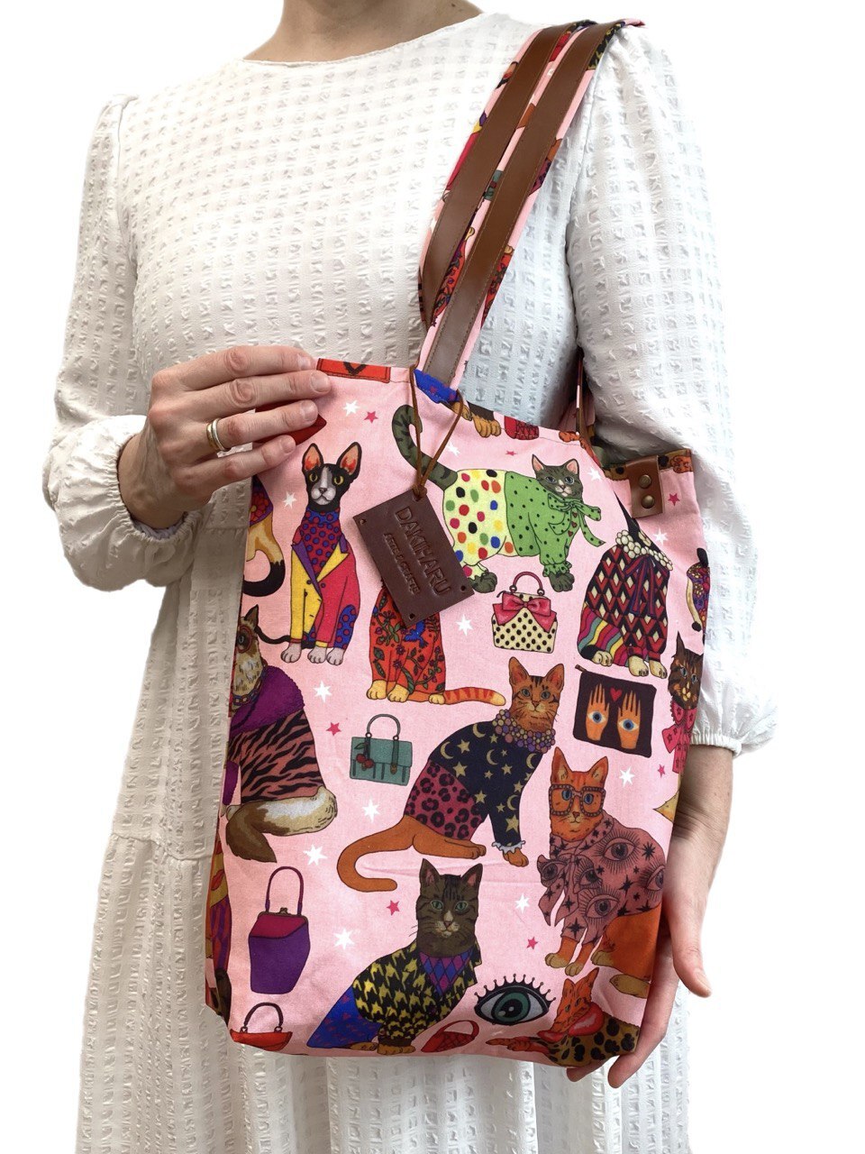 GLAMOROUS  CATS, PINK - 100% pamuk