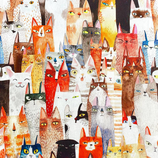 FUNNY CATS - 100% pamuk