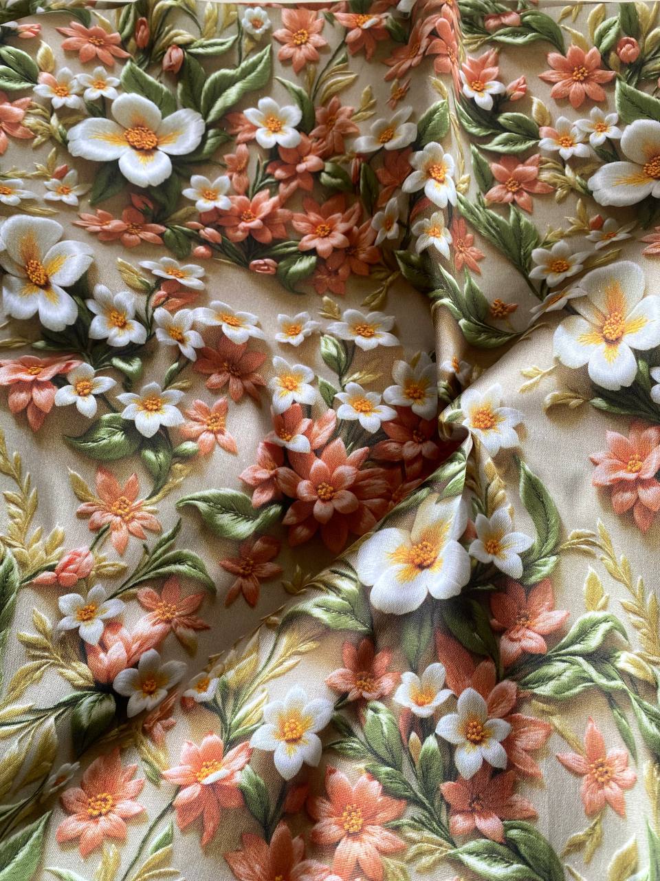 3D FLOWERS- 100% pamuk