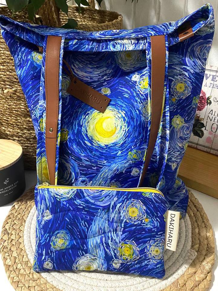 VAN GOGH, STAR NIGHT - SET TORBA I NESESER