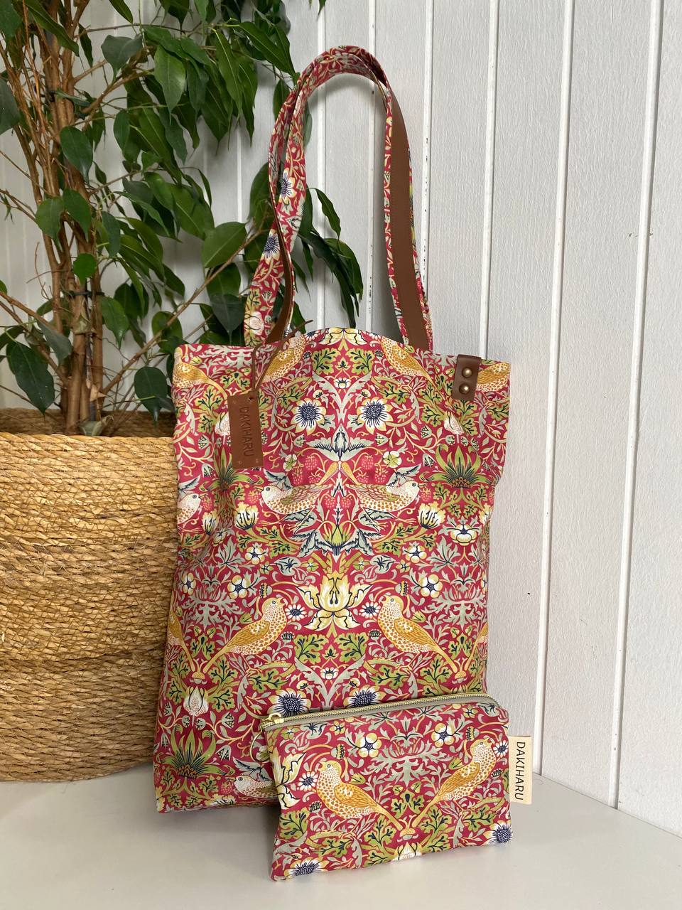 SET, TORBA I NESESER - MORRIS, STRAWBERRY THIEF, СRVENA